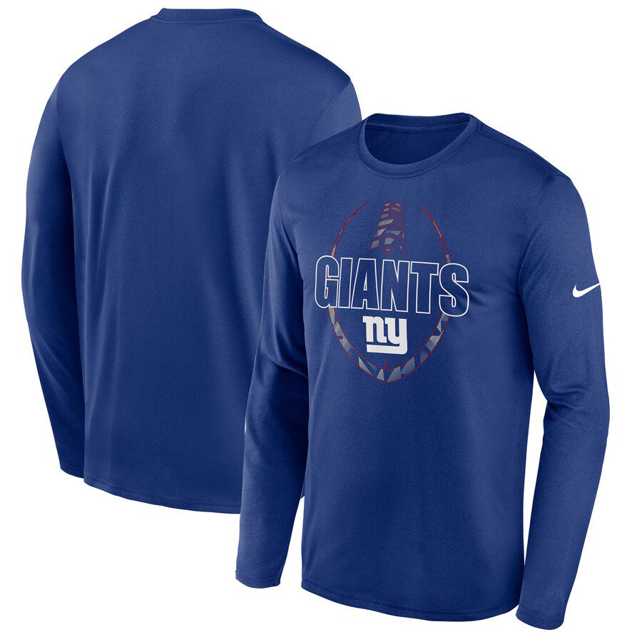 Men New York Giants Royal Nike Icon Legend Performance Long Sleeve T-Shirt->women nfl jersey->Women Jersey